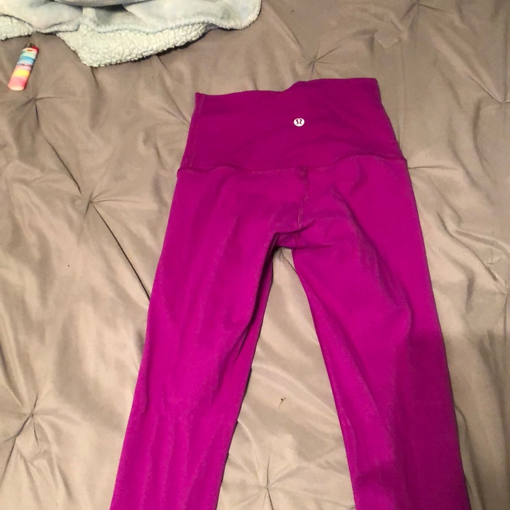 Lululemon purple high waisted leggings size 2